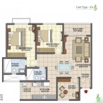 Prestige Song of the South 2.5 BHK type c6 1374 Sft